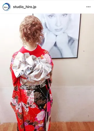 セミロング 京都.祇園セットサロン:スタジオ ヒロ【Studio hiro】所属・ヒロ(hiro) •スタジオヒロのヘアスタイル