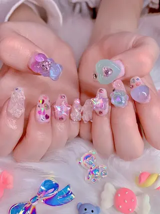 ネイル シェアサロンLei.g(レイジー)所属・3Dアートネイル💗 都築レナのネイルデザイン