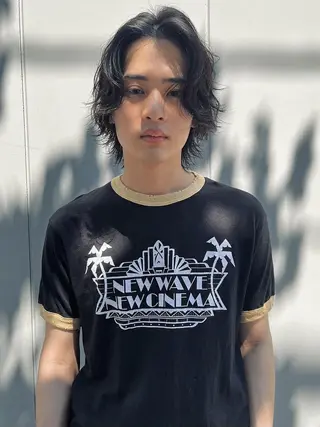 パーマ メンズ ボブ/レイヤー/透明 感カラー/dai🌿のヘアスタイル