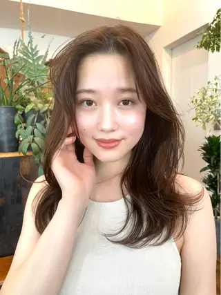 セミロング カラー リピーター多数🌟 メンズ限定 松本理沙のヘアスタイル