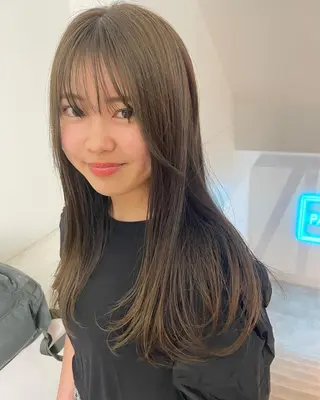 ロング カラー 顔周りカット/透明感 カラー✂️MEIのヘアスタイル