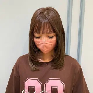 ミディアム 永沼 美月のヘアスタイル