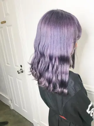 セミロング カラー ヘアアレンジ メンズカット/波巻き TAKUMAのヘアスタイル