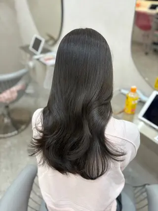 ロング カラー 新宿/韓国ヘア 中明度カラー/かやのヘアスタイル