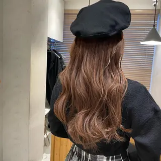 ロング カラー 外山 実咲のヘアスタイル