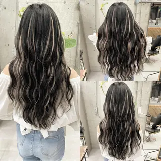 ロング カラー ヘアアレンジ TATSUYA アートディレクターのヘアスタイル