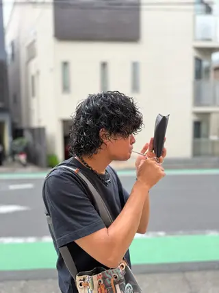 ミディアム パーマ メンズ barber　shop KING所属・💈メンズ　床屋💈 似合わせ💈春日井のヘアスタイル