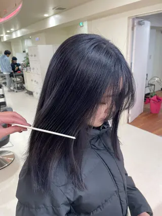 カラー 🎀🫧透明感 ピンクラベンダー💟のヘアスタイル