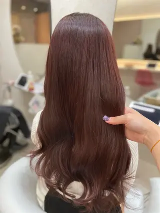 ロング カラー 新宿/韓国ヘア 中明度カラー/かやのヘアスタイル