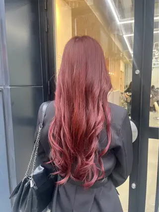 ロング runa/パーマ /ワンカラーモデルのヘアスタイル