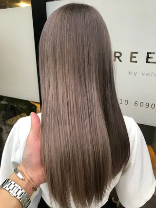 ロング 【髪質改善】 【酸性ストレート】のヘアスタイル