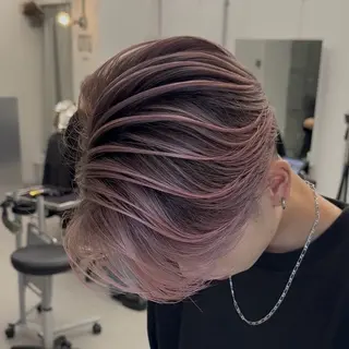 ミディアム カラー パーマ ヘアアレンジ メンズ メンズバレイヤージュ 🌫デザインカラーのヘアスタイル