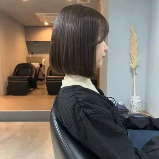 ミディアム カラー akane/ボブ /オリーブ/ブラウンのヘアスタイル