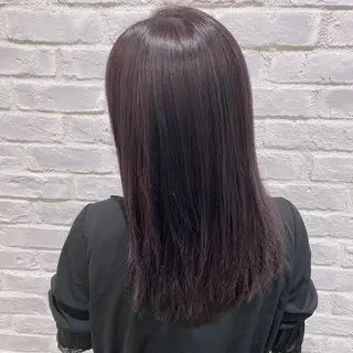 セミロング カラー 関 彩花のヘアスタイル