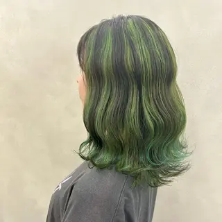 セミロング カラー 🤍髪質改善➕透明感 カラー🤍川上葵のヘアスタイル