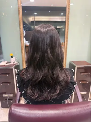 ミディアム パーマ 韓国風/コテ巻き風パ ーマ るい❤️‍🔥のヘアスタイル