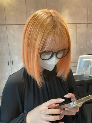 ミディアム カラー 🎀ハイトーン・艶 カラー HANA🎀のヘアスタイル