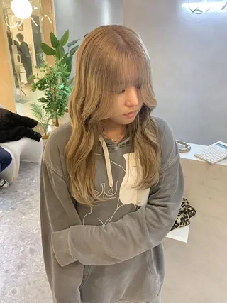 ロング カラー 韓国ヘア🇰🇷/ 顔周り/松田光里のヘアスタイル