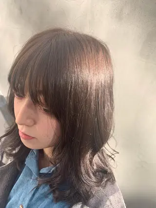 ミディアム 佐藤 純生のヘアスタイル