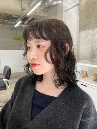 ミディアム カラー パーマ ヘアアレンジ メンズ casey mayuのヘアスタイル