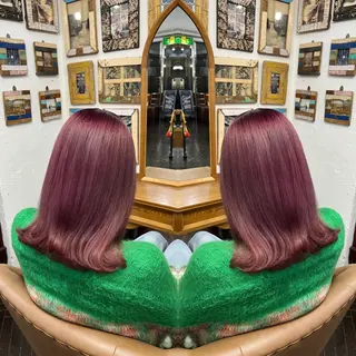 ミディアム カラー レイヤー/ボブ/ ミニボブ/AOIのヘアスタイル