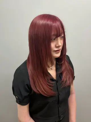 セミロング カラー COTAN所属・🍒YUI🍒 暖色カラー/ブリーチのヘアスタイル