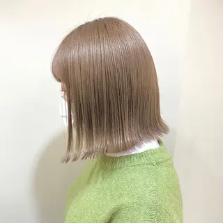 ミディアム カラー ANNA /艶髪/ハイトーンのヘアスタイル