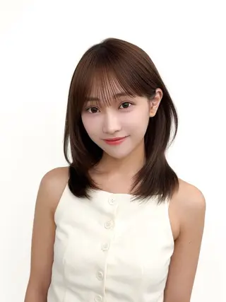 ミディアム カラー ヘアアレンジ 最小顔周り&レイヤー 特化/池袋/kokiのヘアスタイル