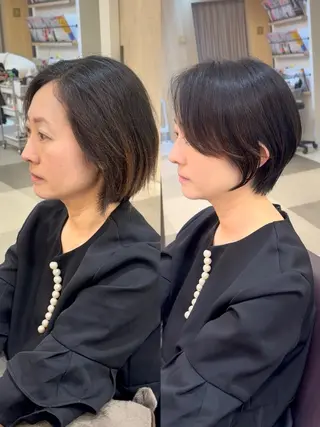 ショート ガレリアエレガンテ名駅店所属・【ショート/ボブ 丸みショート】深萱のヘアスタイル