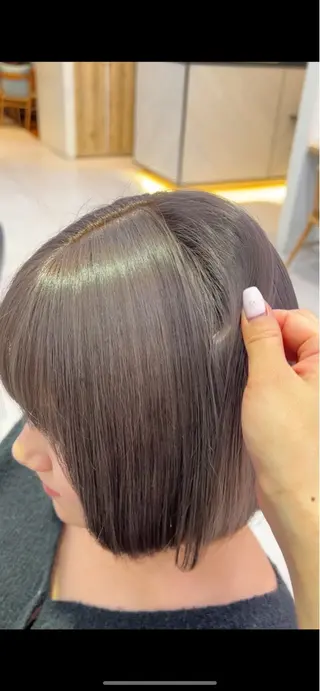 ミディアム ワンホンパーマ/ 菜月のヘアスタイル