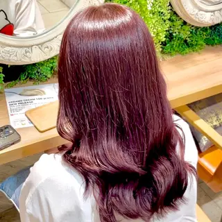 セミロング カラー 韓国｜暖色カラー ｜横浜｜まなとのヘアスタイル
