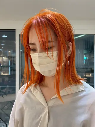 ミディアム カラー ハイトーン/ブリーチ /ウルフ⛓️MAKIのヘアスタイル