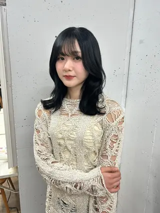 ミディアム pia/リサコ ボブ/縮毛のヘアスタイル