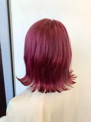 ミディアム カラー RAIA💎ケア ブリーチ＆パーマ💎のヘアスタイル