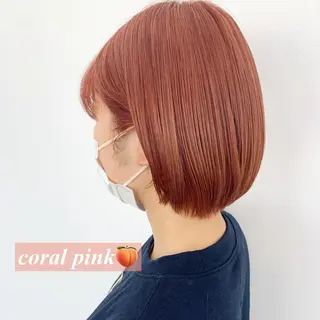 ミディアム カラー ヘアアレンジ レイヤー×グレージュ /ピンク🩷mioのヘアスタイル