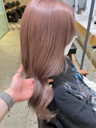 セミロング カラー Kana 🍋 ハイトーン【高円寺】のヘアスタイル