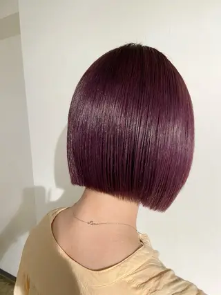 ミディアム カラー 暖色カラー🍒 ケアブリーチ/akiのヘアスタイル