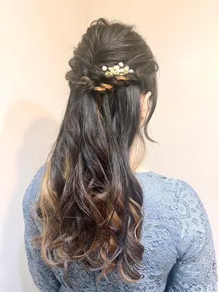 ヘアアレンジ 🤍ヘアセット.ヘア アレンジ湯山詩織🤍のヘアスタイル