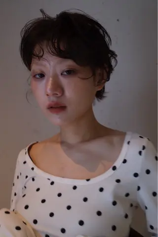 ショート カラー パーマ 竹下 浩一のヘアスタイル