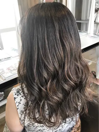 ロング カラー パーマ ナガミネアリサ/ 学芸大学/海外ヘアのヘアスタイル