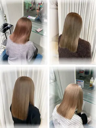 セミロング カラー 安井まゆ _Box mico.のヘアスタイル