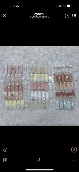 ネイル nail&eyelash Rine所属・新井場 日菜【Rine】のネイルデザイン
