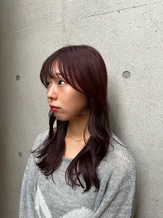 セミロング カラー 似合わせカット /パーマ岡本淳平のヘアスタイル