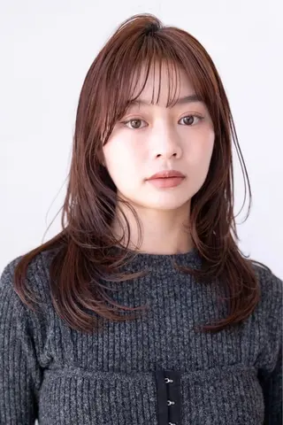 ミディアム カラー 渋谷/韓国レイヤー 顔まわり特化マサキのヘアスタイル