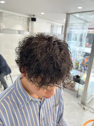 ミディアム パーマ メンズ ✨️メンズ特化✨️ 辻 正人のヘアスタイル