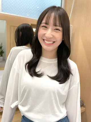 セミロング シールエクステ✨ L.O.G村岡健一のヘアスタイル
