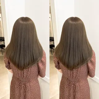 カラー 縮毛矯正/髪質改善 /レイヤー/韓国のヘアスタイル