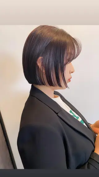 ミディアム カラー パーマ ヘアアレンジ メンズ キッズ ネイル マツエク・マツパ アイブロウ 広島/ボブ/レイヤー 🌿‬wakabaのヘアスタイル