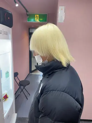 カラー メンズ ハイトーン/ブリーチ /hikaruのヘアスタイル