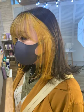 ミディアム カラー 遠藤沙也加 /レイヤーカットのヘアスタイル